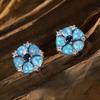 Japanese and Korean Version of New Diamond Studded Flower Earrings for Women Simple Temperament Personality Versatile Earrings and Earrings