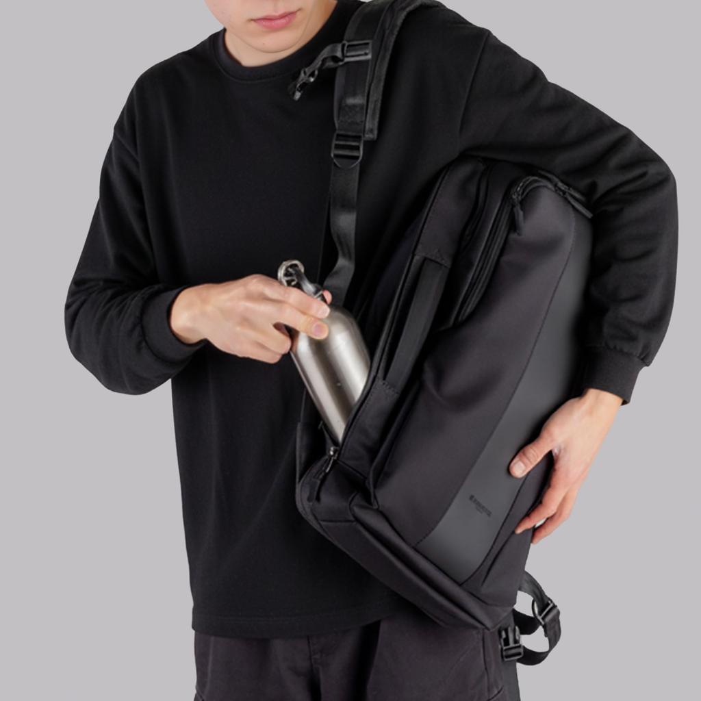 Drafty Business Backpack for Men PC Breathable Business Trip Item In [Hideo Wakamatsu] - Lightweight, Expandable, 17L, Compatible, Straps, Carry-on