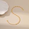 Women Minimalist 18k Gold Plated Heart Link Ankle Bracelet