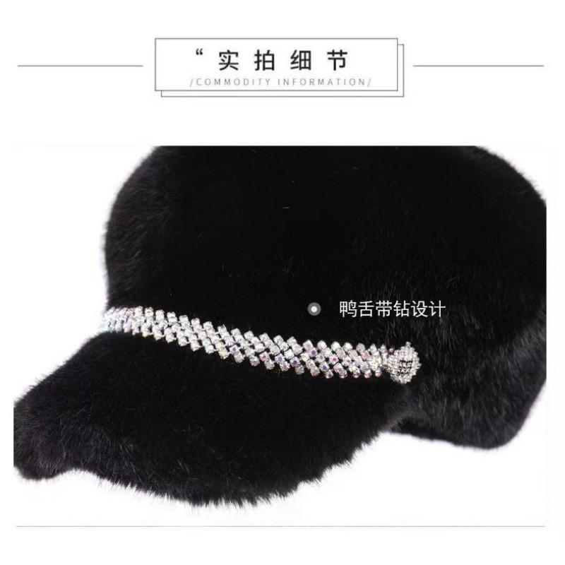 Women S Faux Fur Beret Winter Warm Thick Fashionable Hat
