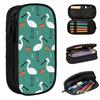 Spoonbills On Blue Pencil Case for Students School Pen Box Pencil Bag Stationery Supplies Pen Holder Bag