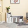 2 Tier Modern Bookcase Bookshelf with Removable Cushions