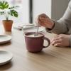 COFFEE TEA MUGS MUG SET 6 PIECES 350ml PURPLE-PLUM CERAMIC