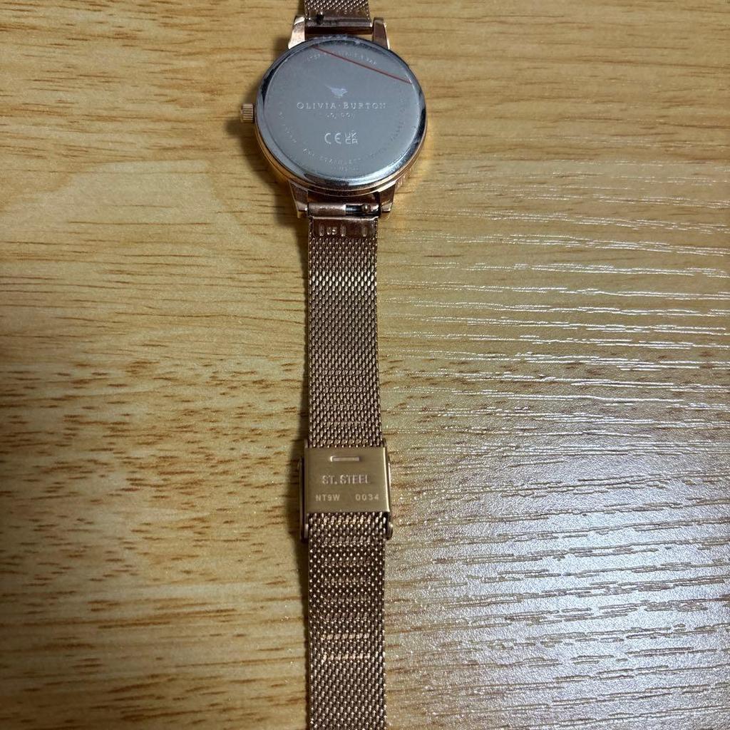 Used Olivia Burton Watch Rose Gold Mesh Strap