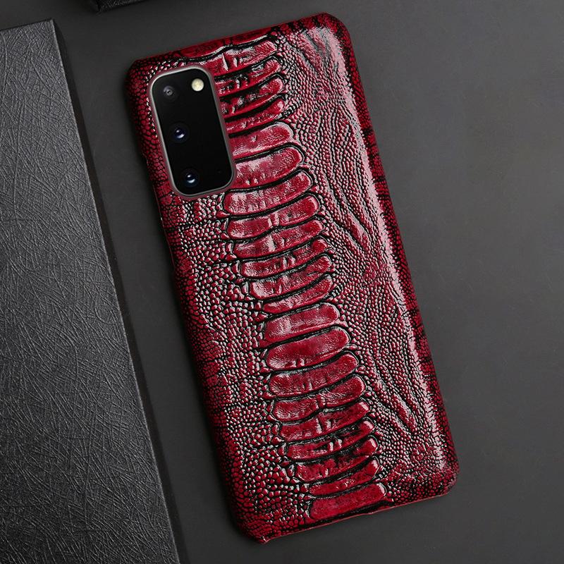 Luxury Genuine Leather Phone Case For Samsung Galaxy S 25 S25 S24 S23 Ultra S21 S22 Plus Note 20 A55 5G Back Cover