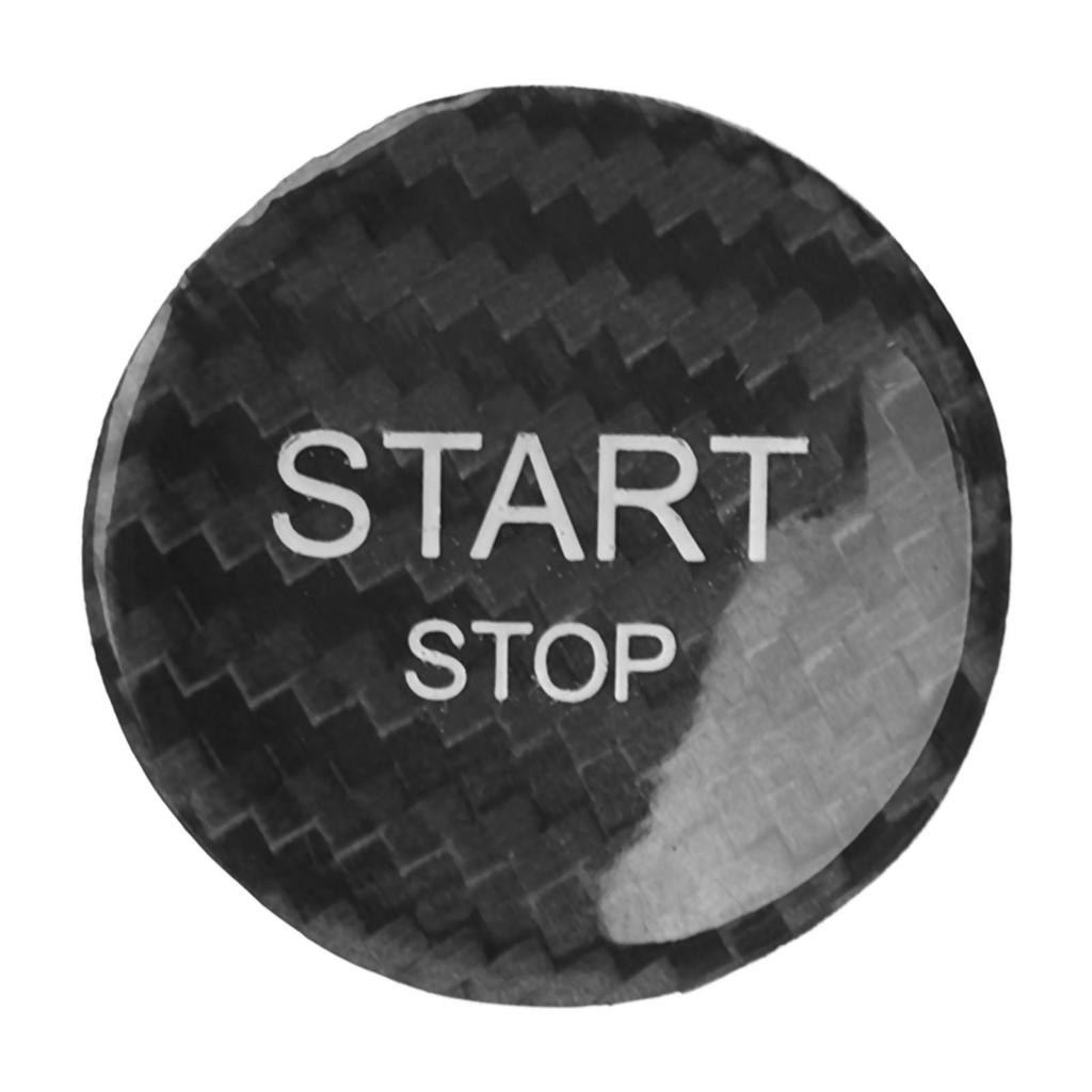 Engine Start Stop Button Switch Cover Carbon Fiber Ignition Starter Switch Sticker Replacement for Peugeot 408 308S 508