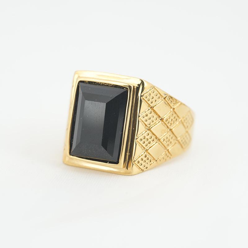 European and American Rings, Gemstones Vacuum Electroplating Multi-color Domineering Men's and Women's Exaggerated Rings