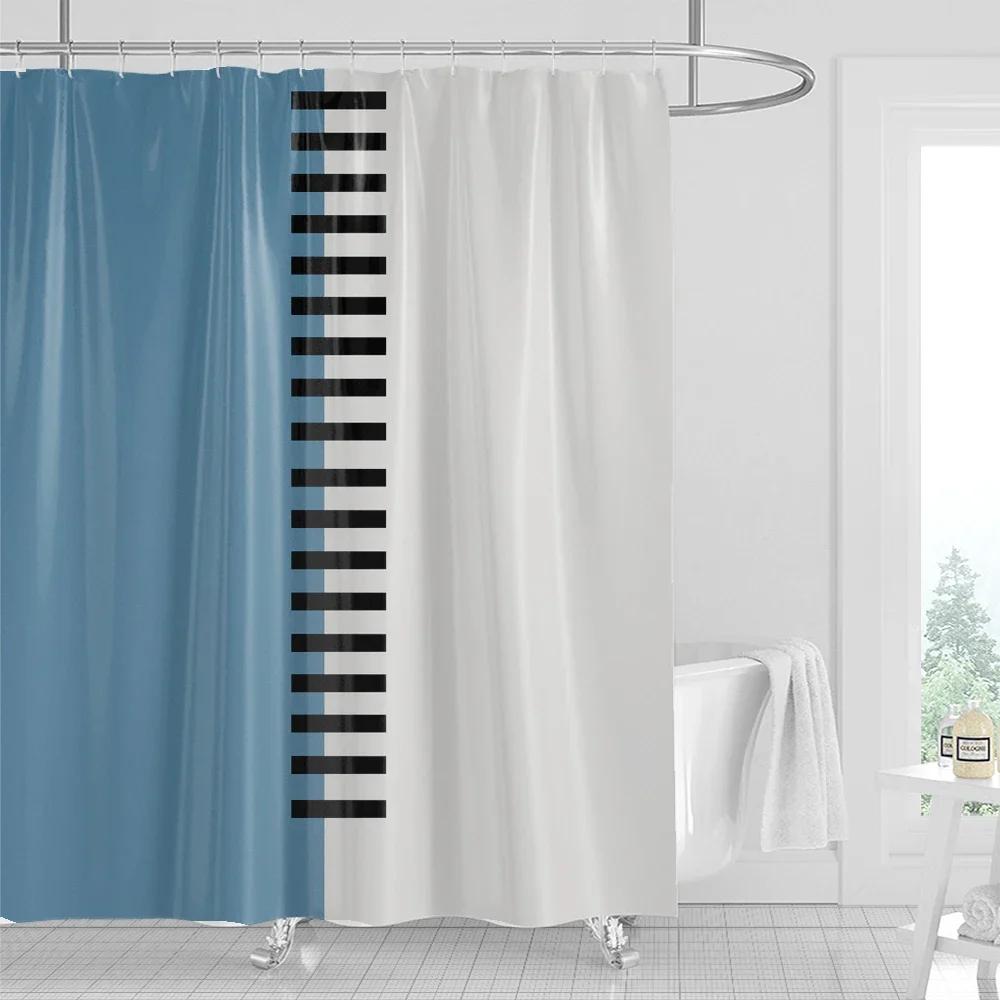 Bathroom Nordic Abstract Painting Shower Curtain Medieval Minimalist Art Polyester Fabric Shower Curtain 180 * 180CM with Hooks