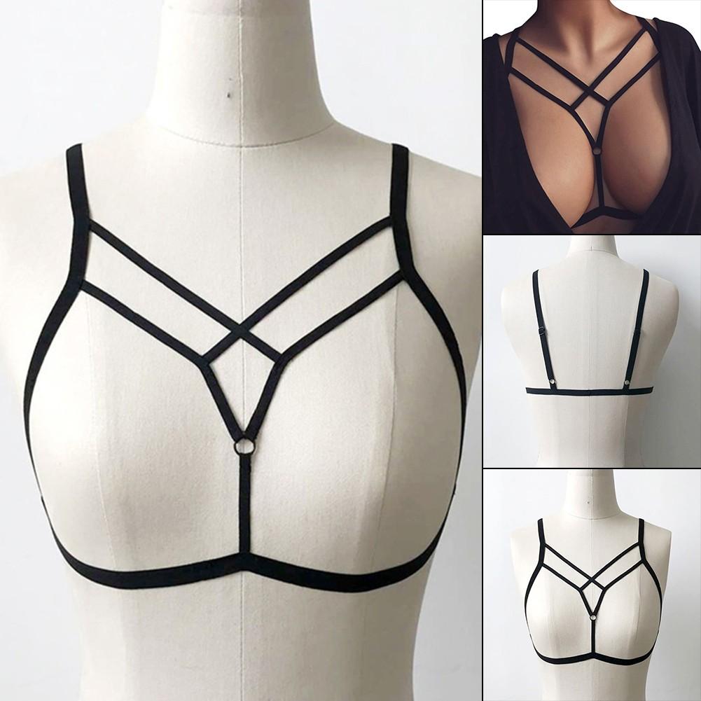 Adjustable Bra Cutout Fitness Hollow Out Lace Up Lingerie
