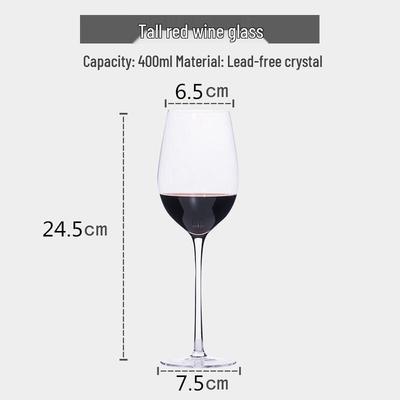 Tall Crystal Bordeaux Red Wine Glass