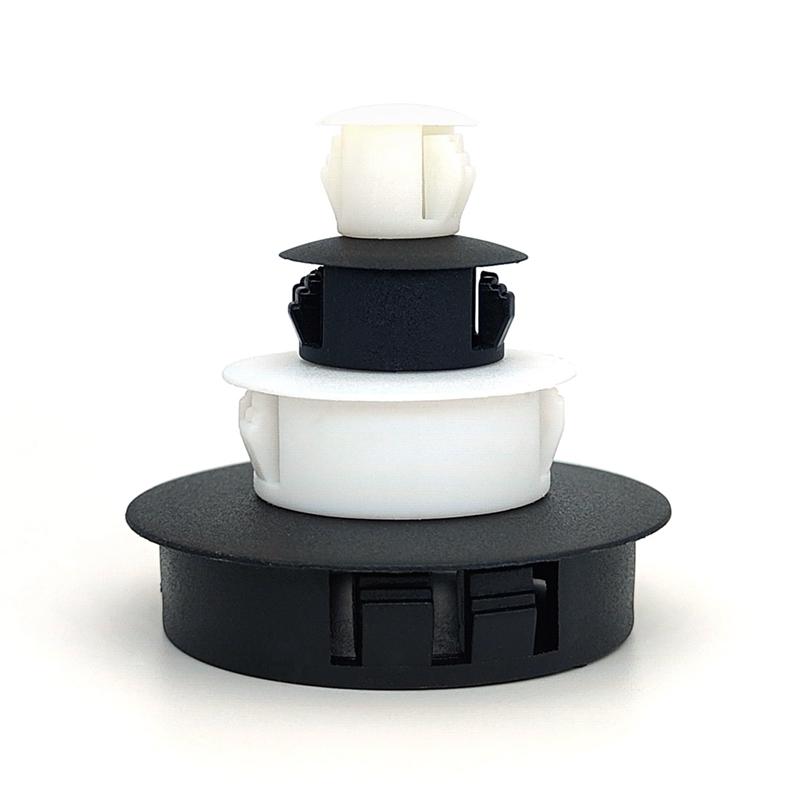 White Plastic Hole Plug 5-60mm Nylon Hole Cover M22 M25 Cover Holes Snap on Plastic Plug Hole Cap Round Plugs Plug For Furniture