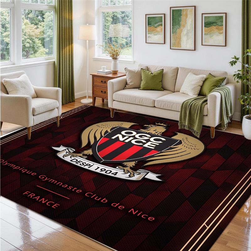 OGC Nice FC Design Crystal Velvet Rug Soft Decorative Mat for Bedroom Entrance