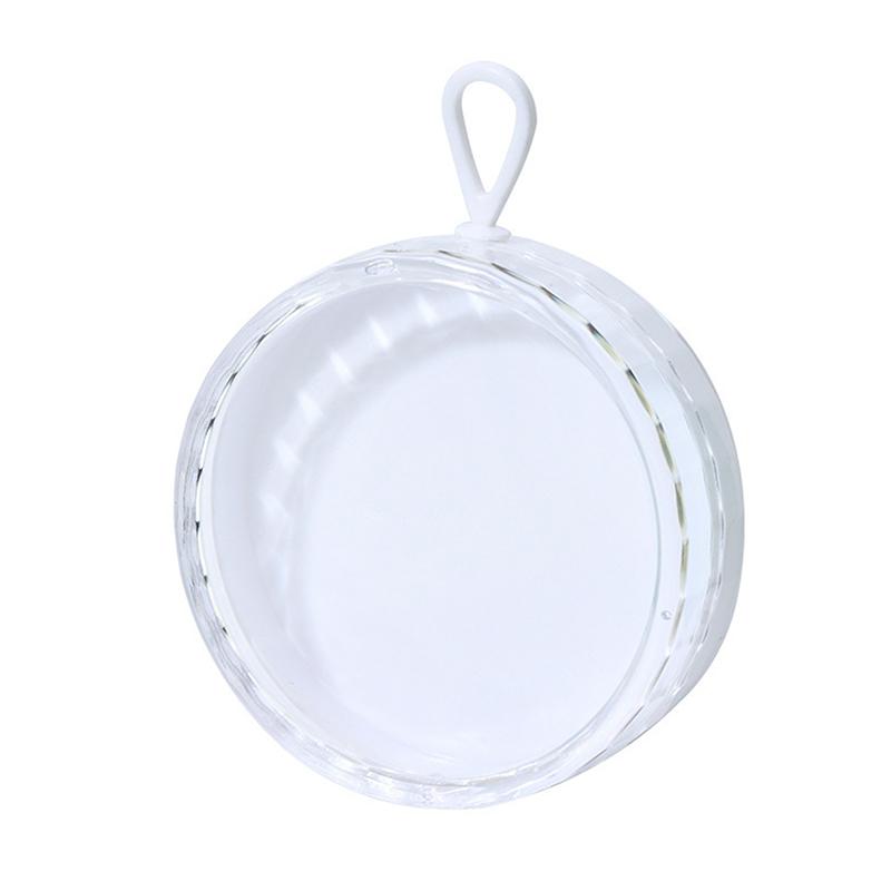 

1/6Pcs Clear Press-On Nail Storage Boxes round Plastic Shape with Lanyard - Nail Packaging Case Storage Tool Accessories белый