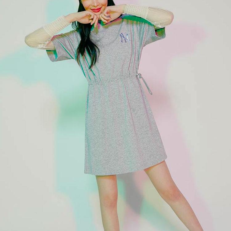 New MLB Short Sleeved Dresses Women's Gray 31OP06131-50M