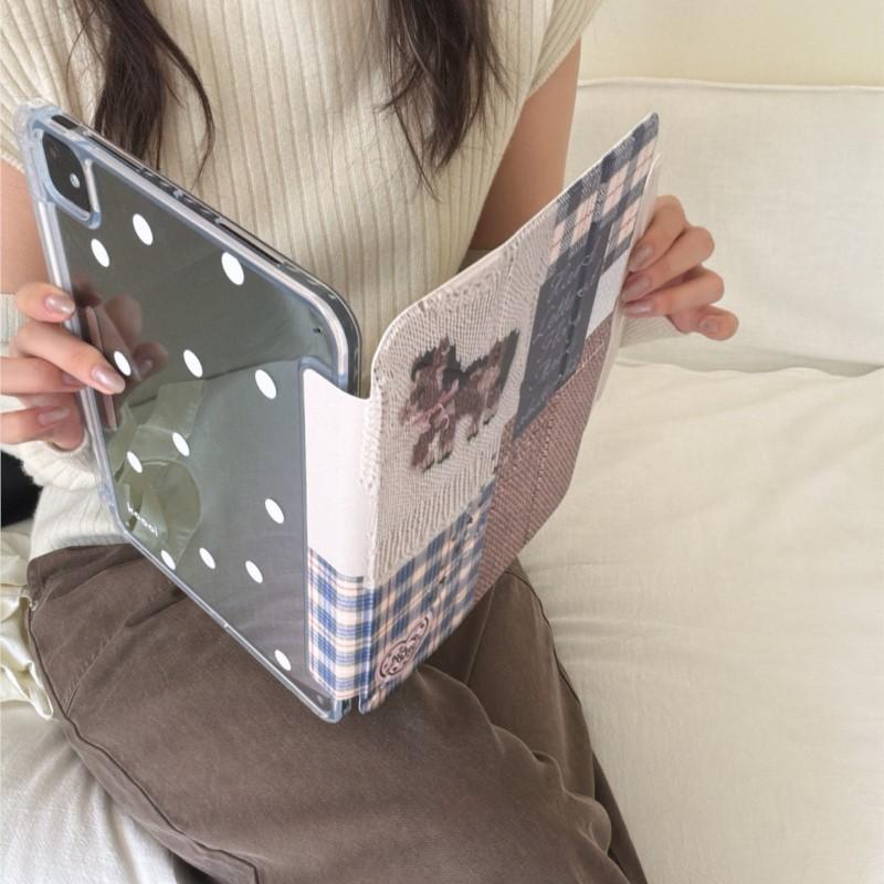 Little Horse Weaving with Pen Slot Tablet Case for Ipad Air 3th 4th 5th 6th 7th Pro Air 2025 2024 11" 12.9"13"10.2"10.5"10.9"