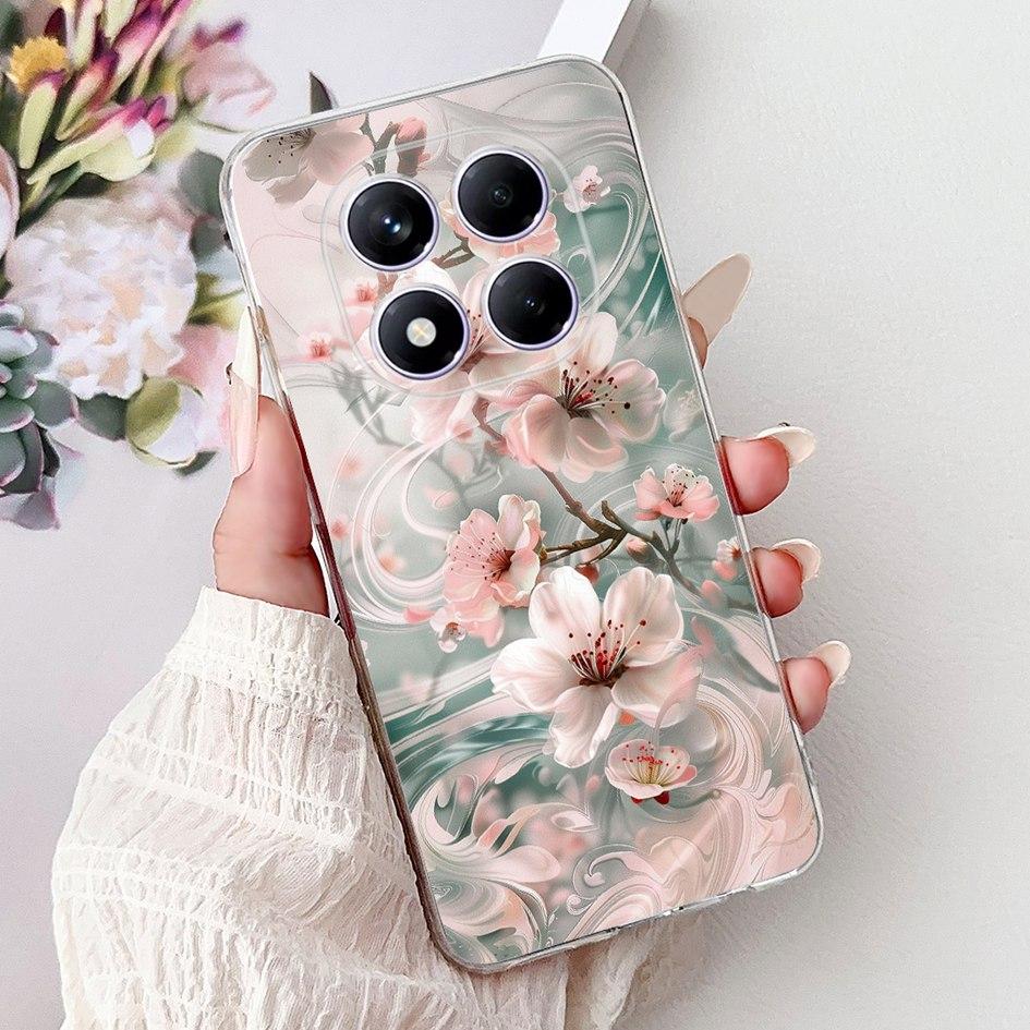 For Xiaomi Redmi Note 14 Pro Plus Case Cute Strawberry Love Heart Soft Silicone Clear Cover For Redmi Note 14 Pro 5G Global Etui