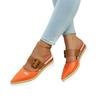 Fashion Large Size Spliced Color Headed Sandals with Rope Weave Thick Heel Slip-On Women's Shoes Lightweight Rubber Bottom Casual Slippe