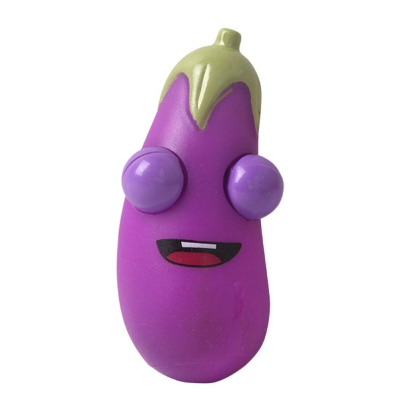 AntiStress Squeeze Toy with Eye Popping Design Sensory Squeezable Vegetable Toy for Child and Adult Tension Eliminating