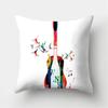 Colorful Graffiti Musical Instrument Print Pillowcase Car Ornaments Office Living Room Home Pillowcase