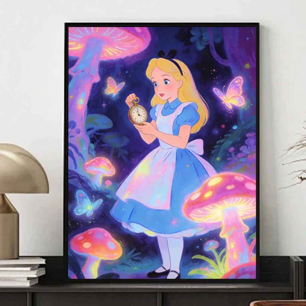 Disney Diamonds Full Diamond Alice Mushroom Art Painting Kit Diamond Painting Home Decor