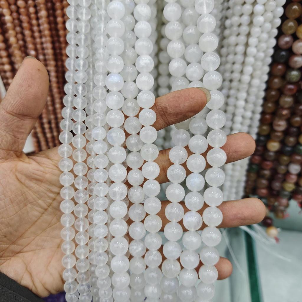 5A Grade Natural Blue Moonstone Round Beads for DIY Jewelry & Accessories