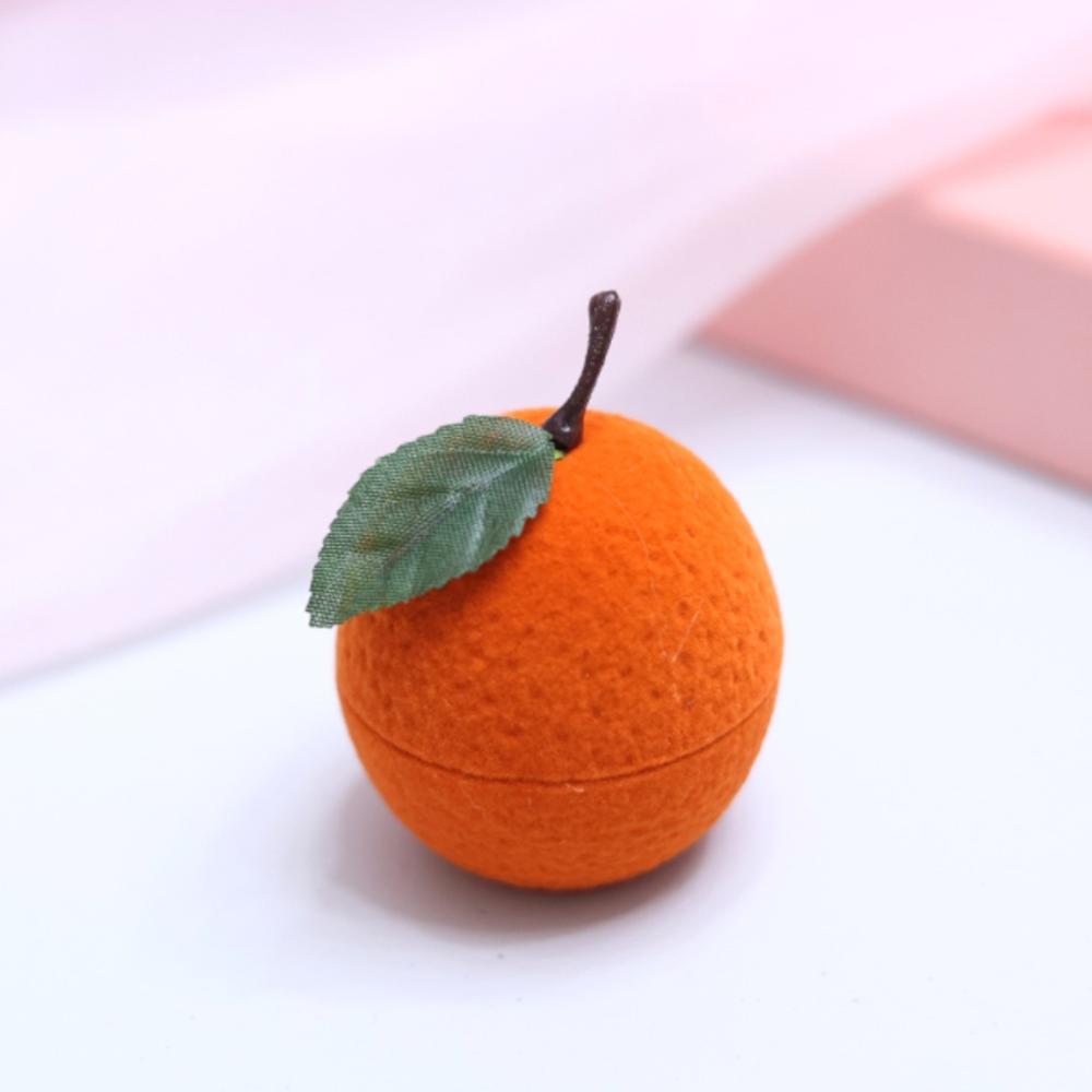 Popular Orange Ring Box Space Saving Orange Jewelry Box Flocking Jewelry Box Birthday Gift