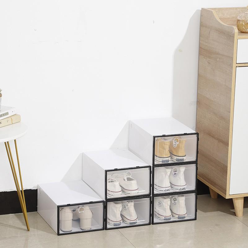 Transparent Plastic Shoe Storage Box With Lid Large Size PP Material Dustproof Organizer Sneakers Basketball Shoes