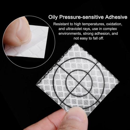 uxcell 80 Sheets of Survey Reflector Sheets, 30x30mm, Self-Adhesive Reflective Tape for Surveying Target Marks, White, for Total Stations