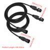 2 Pack XLR Cables 10ft Professional XLR Male to Female Audio Cable Weaving Protective Nets Gold Plated Plug for Mic
