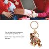 Keychain Exquisite RhinestoneEncrusted Elephant Car Bag Pendant for Girl Birthday Gift(Dark Brown )