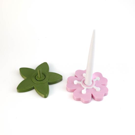 Flower Yarn Holder 3D Printed Floral Shape Base Knitting Yarn Ball Spinner Dispenser Stand Storage Organizer Knitting Crocheting Accessories
