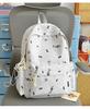 School bag: misty milk blue B1y sweet cool leopard print girly backpack, youthful vitality, versatile backpack for middle and high school girls