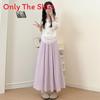 Summer High Waist A Line Skirt With Pleated Design For Casual Wear