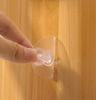 4pc Punch-free Transparent Cabinet Door Handle Drawer Door Handle Wardrobe Shoe Cabinet Aid Handle Toilet Lid Lifter
