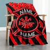 Firefighter Personalized Name Blanket Throw Personalized Blanket Soft Warm Cozy Perfect for Couch Bed Chair Office Chair for All Occasions
