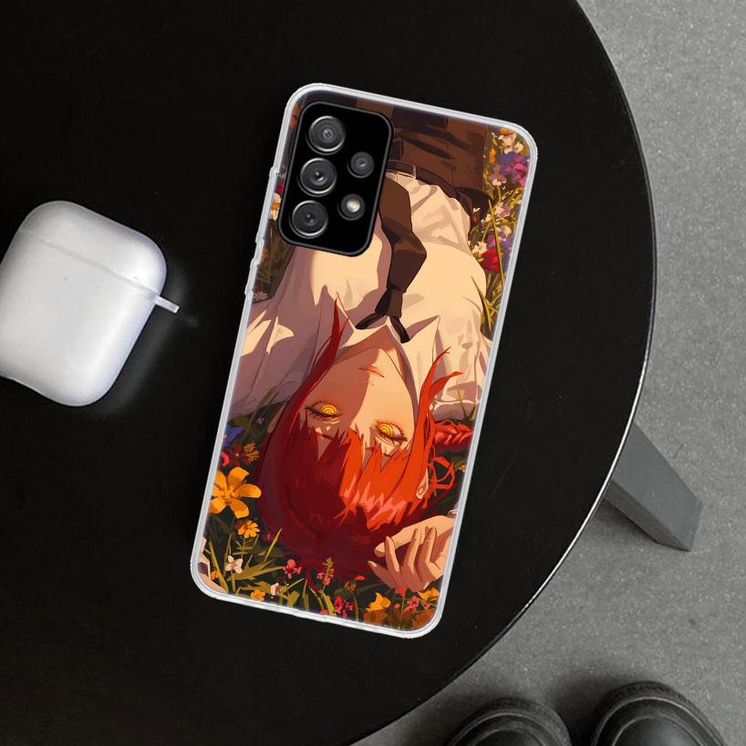 Chainsaw Mans Makima Phone Case Cover for Samsung Galaxy A12 A22 A32 A52 A72 A02S A51 A50S A31 A20S A10S Note 20 Ultra 10 Plus G