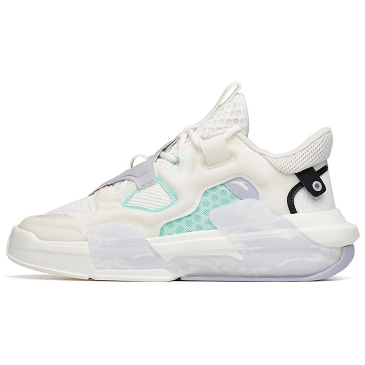 

New Anta Dominant 3.0 Anti-Slip Wear-Resistant Low-Top Skateboard Shoes Women s White Gray 122218084-1 37.5