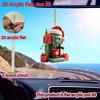 1 piece coffee machine Christmas decora - Christmas themed decora pendant suitable for car rearview mirror Christmas tree decora