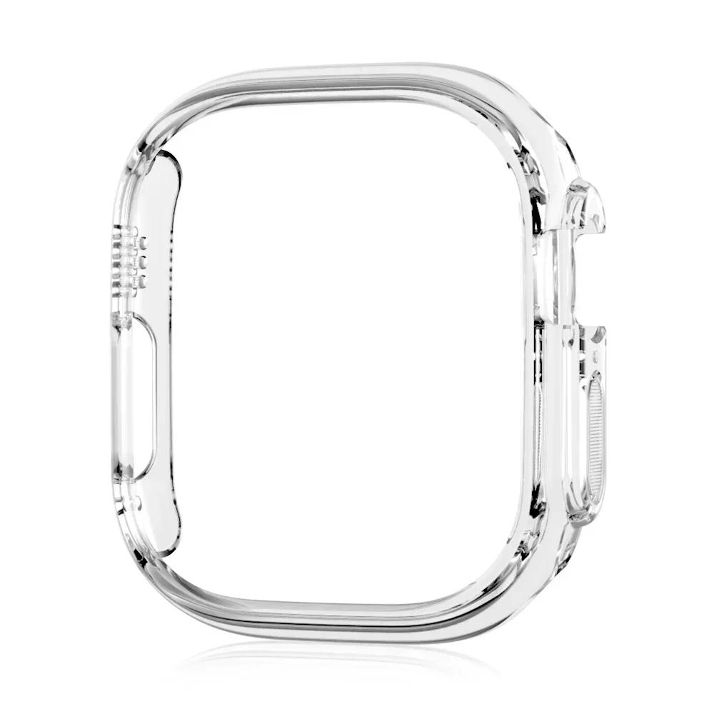 

PC Case for Apple Watch 45mm 41mm 38mm 42mm 40mm 44mm Plated Skeleton Cover Hard case Frame for iWatch 10 9 SE 8 7 6 5 4 3 2 1 42mm Series 10 прозрачный