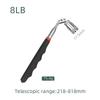 Telescopic Mirror Digital Inner Mirror Inspection Tool Extendable Magnetic Pickup Rod with Light for Screws Nuts Bolts