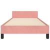 Pink Bed Frame with Headboard 80 x 200 cm Velvet