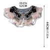 Chinese Style Hanfu Collar Pearl Embroidery Design Embroidered Shawl Floral Pattern Tassels Detachable False Collar