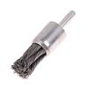 Öğütücü için 1/4" Saplı 20Mm Tel Düğüm Uçlu Fırça Paslanmaz Çelik