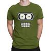 Benders Gesicht T-Shirts Herren F-Futurama Freizeit Reine Baumwolle T-Shirts Rundhals Kurzarm T-Shirt Geburtstagsgeschenk Oberteile