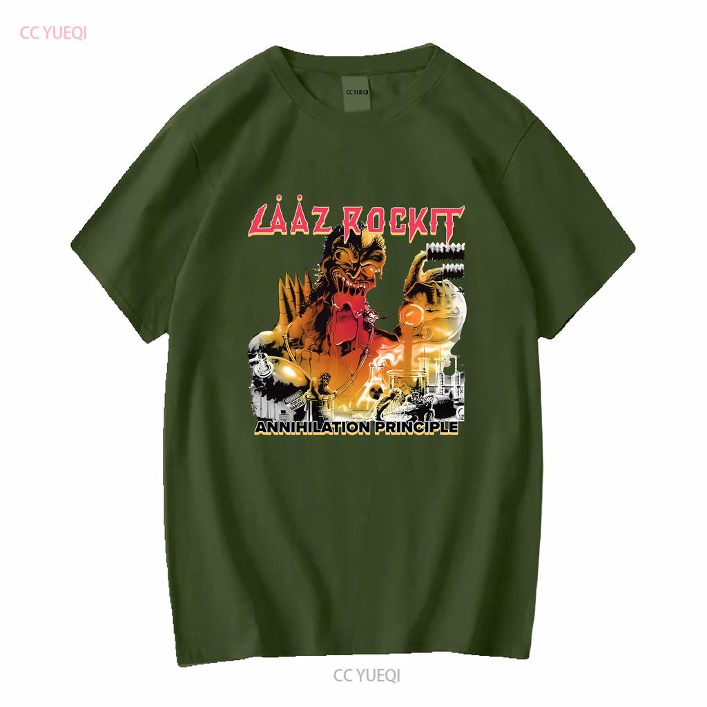 Laaz Rockit Band Bílé tričko Všechny velikosti S 5XL T2094 vintage Vyprané Měkké s potiskem Univerzální Prodyšné Pohodlné Ležérní pánské