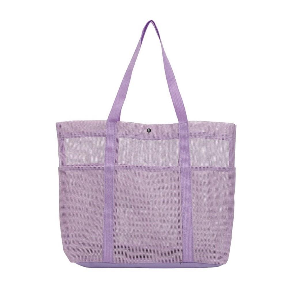 Lightweight Mesh Beach Bag Foldable Toiletries Organizer Fashion Toiletry Storage Bag Seaside