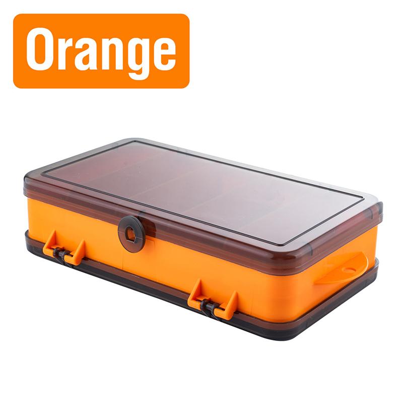 Waterproof Double Sided Fishing Tackle Box Portable Lure Hook Bait Storage for Boating and Shore Fishing оранжевый