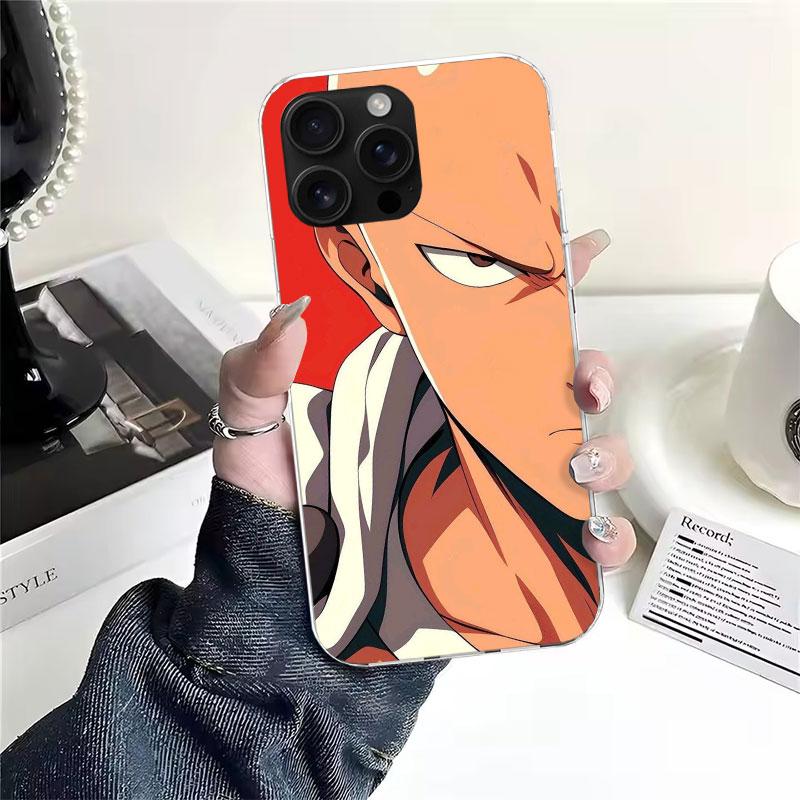 One P-Punch-Man Saitama King For iPhone 13 12 Mini 11 Pro Max 7 Plus 8 Phone Case X XR XS 6S 6 5S 5 Print Fundas Cover Soft Coqu