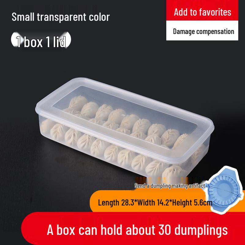 Large Multi-layer Refrigerator Storage Box with Lid - Quick Freeze PP Dumpling Tray Transparent