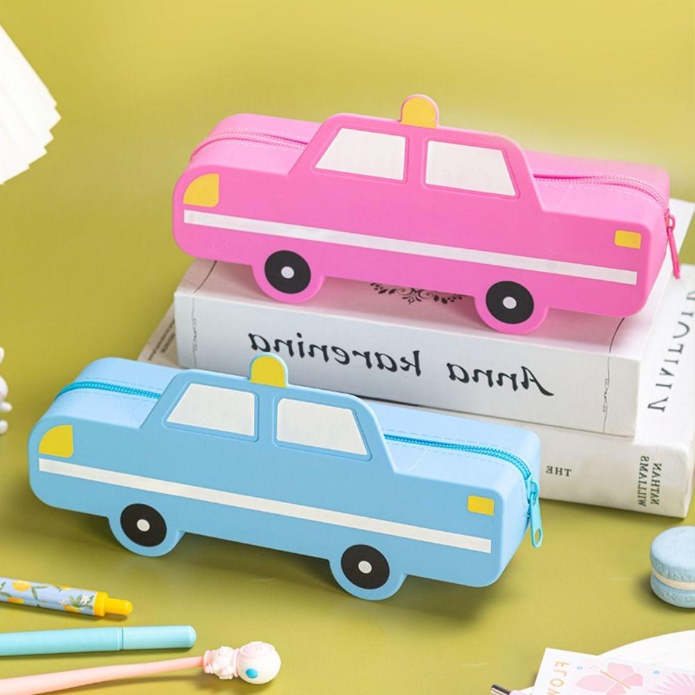 Multifunction Silicone Pencil Bag Large Capacity Stationery Organizer Portable Pen Box  Gift